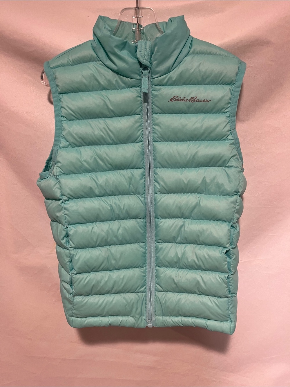 Eddie Bauer Kids Aqua Blue Quilted Puffer Down Vest